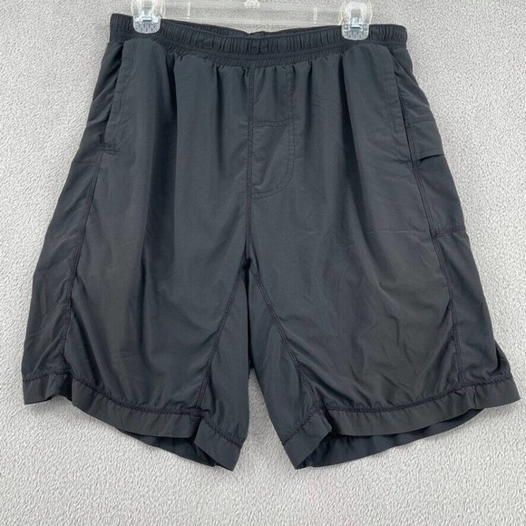 lululemon athletica Other - Lululemon Mens Athletic Shorts Black Wet Dry Warm Lined Elastic Waist Pockets